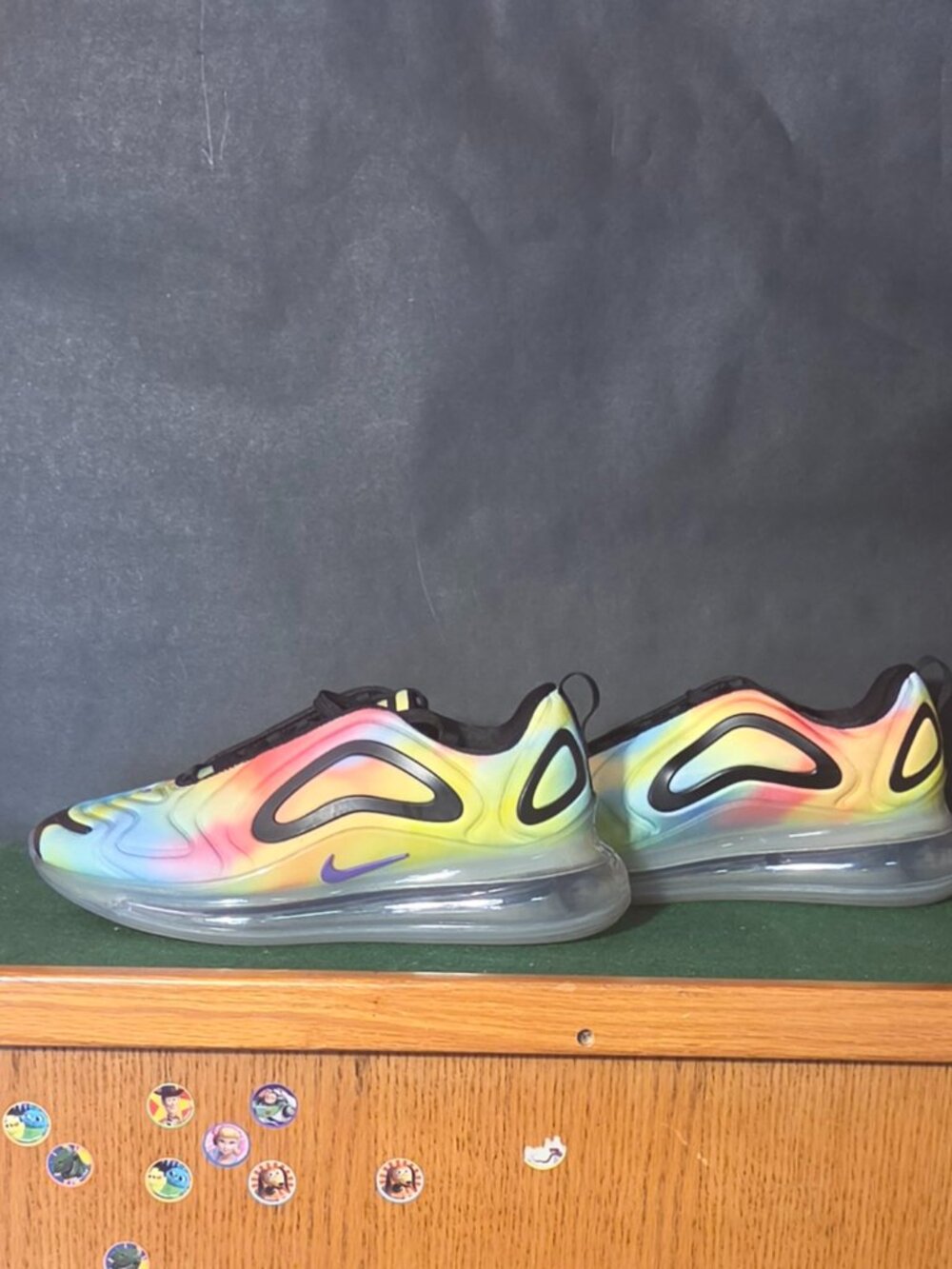 Nike Air Max 720 Rainbow Tie Dye Sneakers Translucent Sole